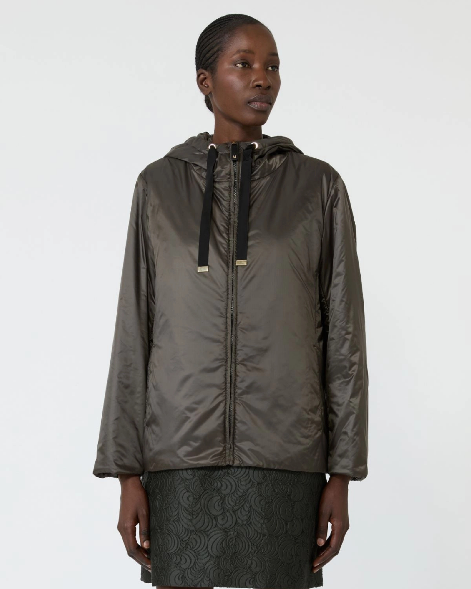 Polyester quilted jacket Kaki