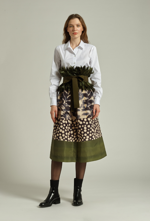 Nidivy Dress Leave Print