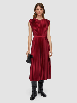 Volta Pleated Dress Red