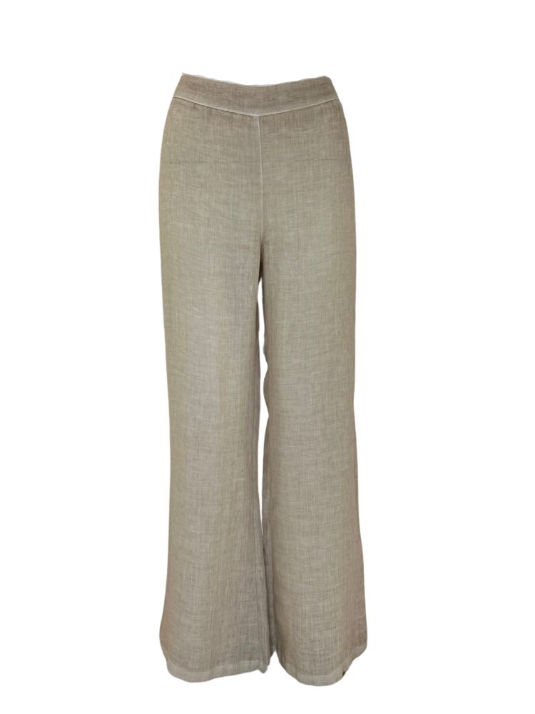 Wide Leg Linen Pants  BEIGE