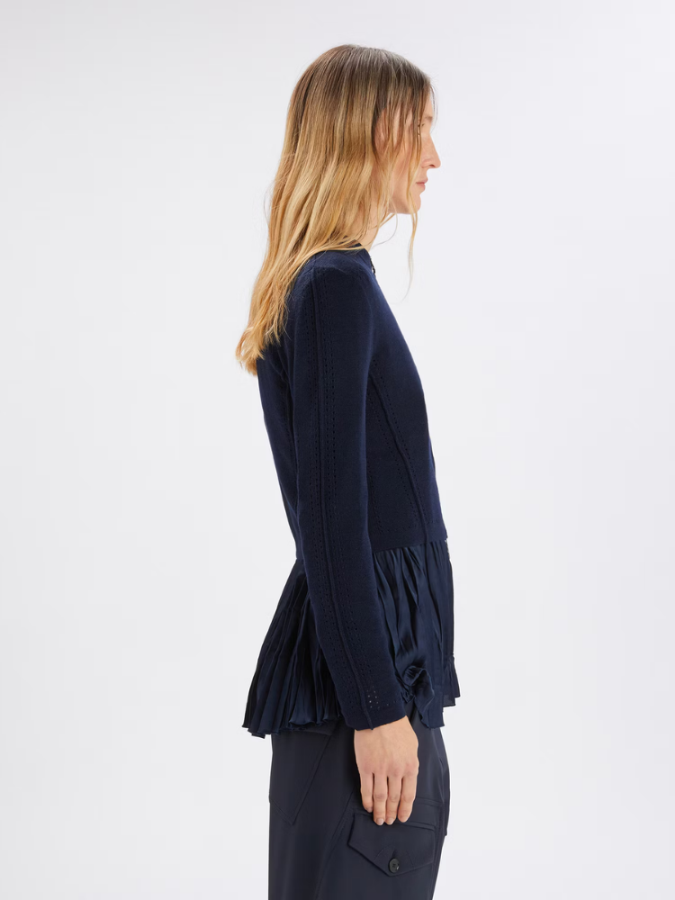 Skitter Zip Cardigan Navy