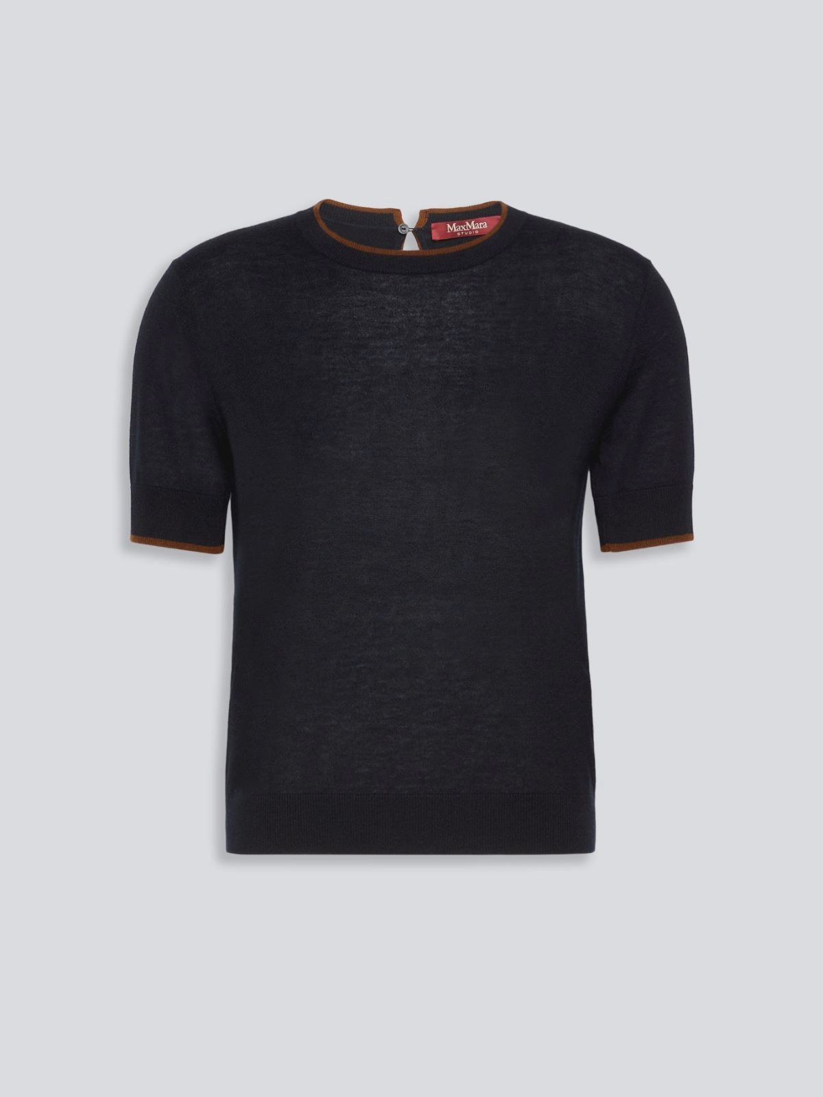 Silk and wool knit sweater ultramarine