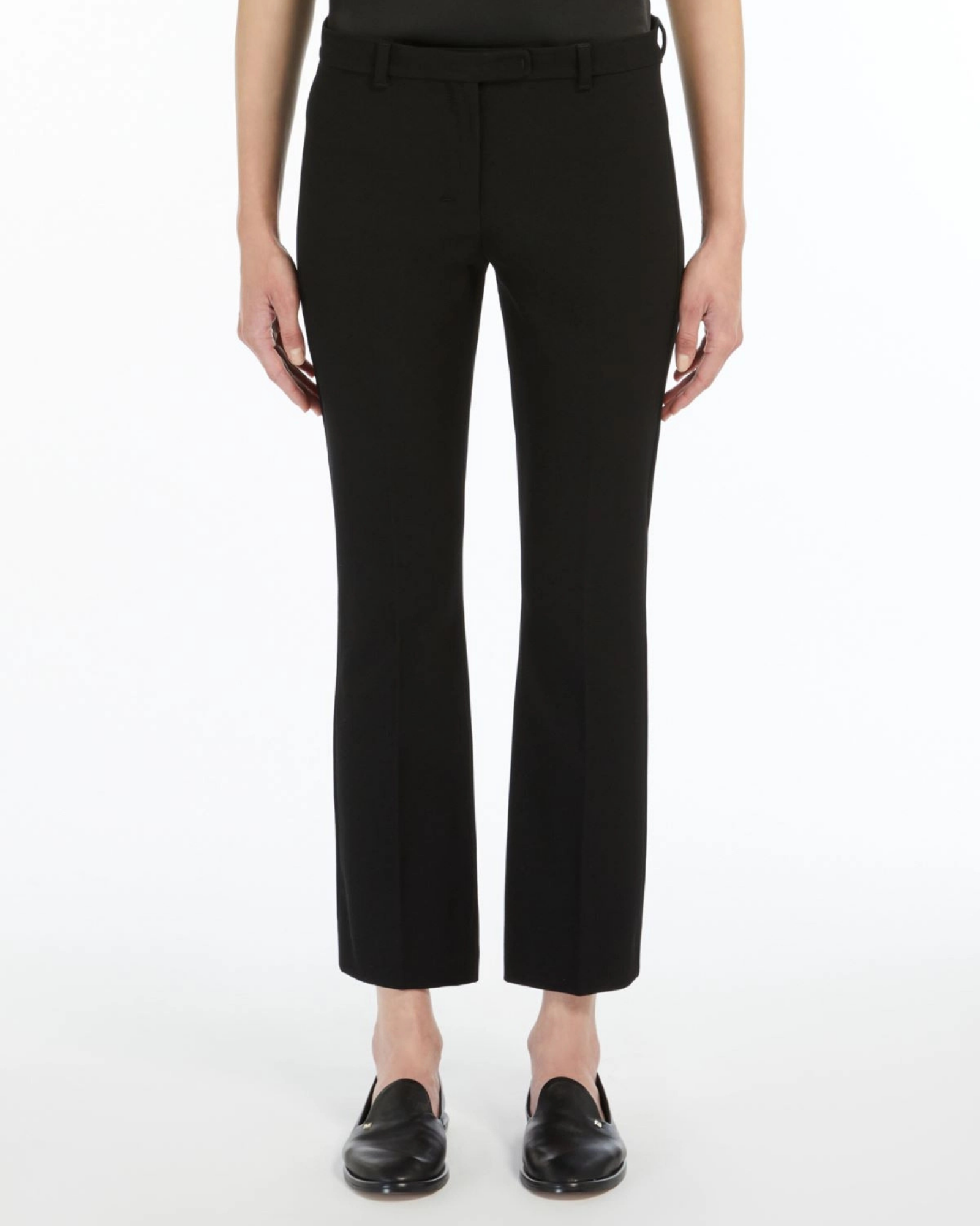 Cotton blend bi-stretch trousers Black
