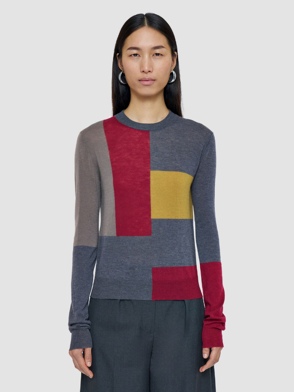 Round Neck Longsleeve Cashair Multi Print