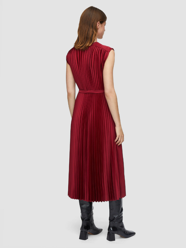 Volta Pleated Dress Red