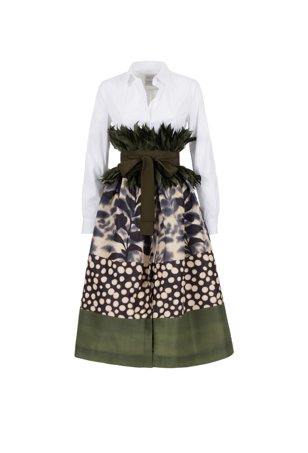 Nidivy Dress Leave Print