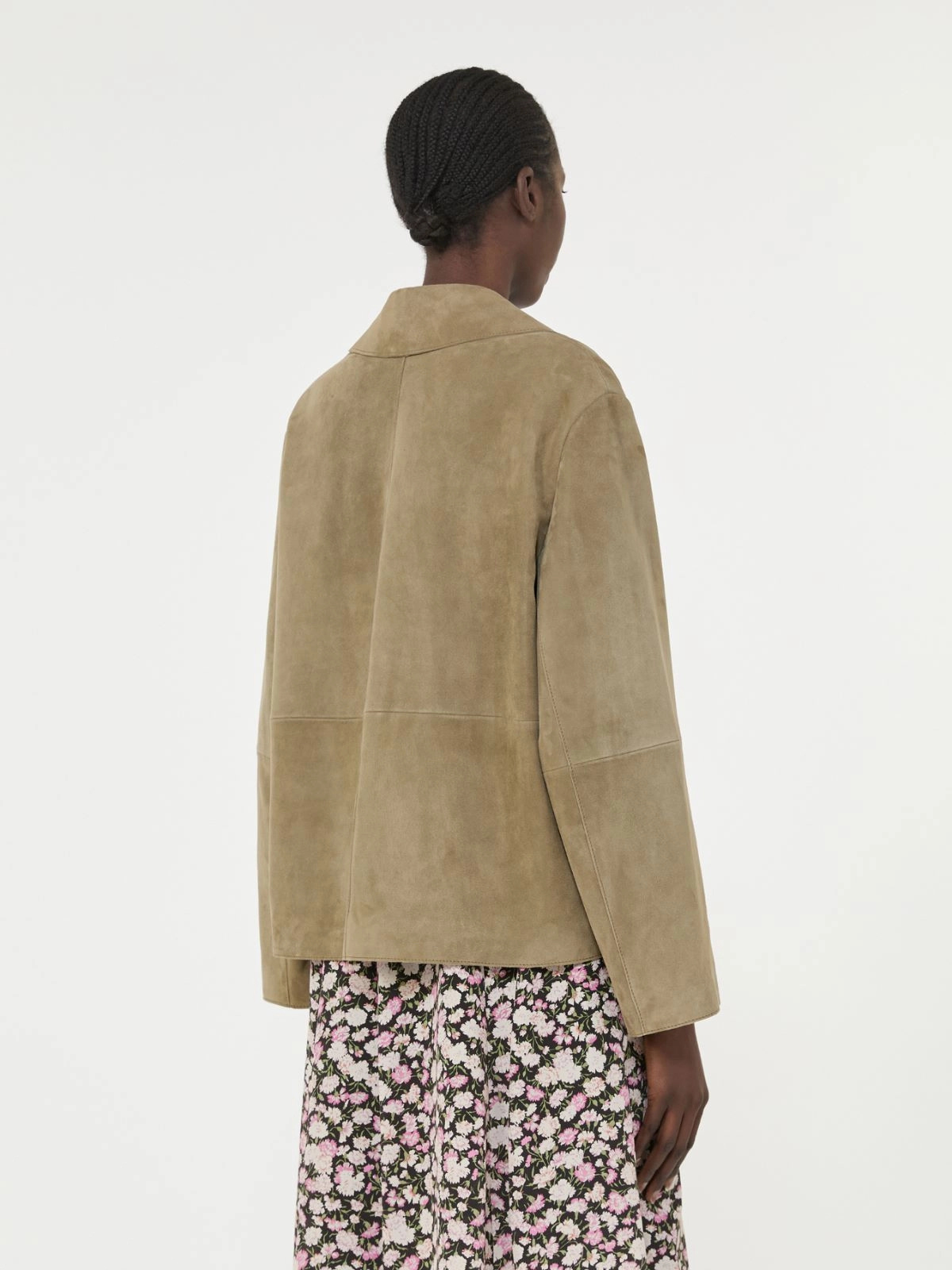 Palchi Suede Cropped Jacket Mud