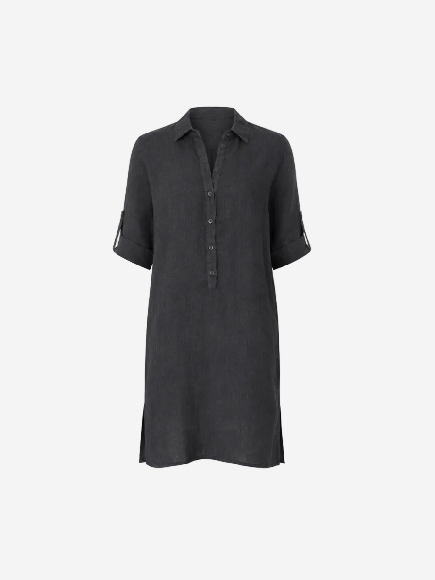 Linen Midi Dress Stone