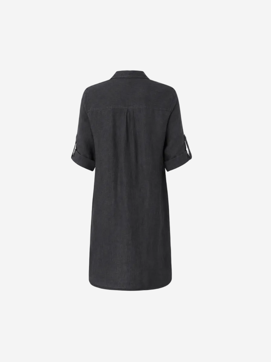 Linen Midi Dress Stone