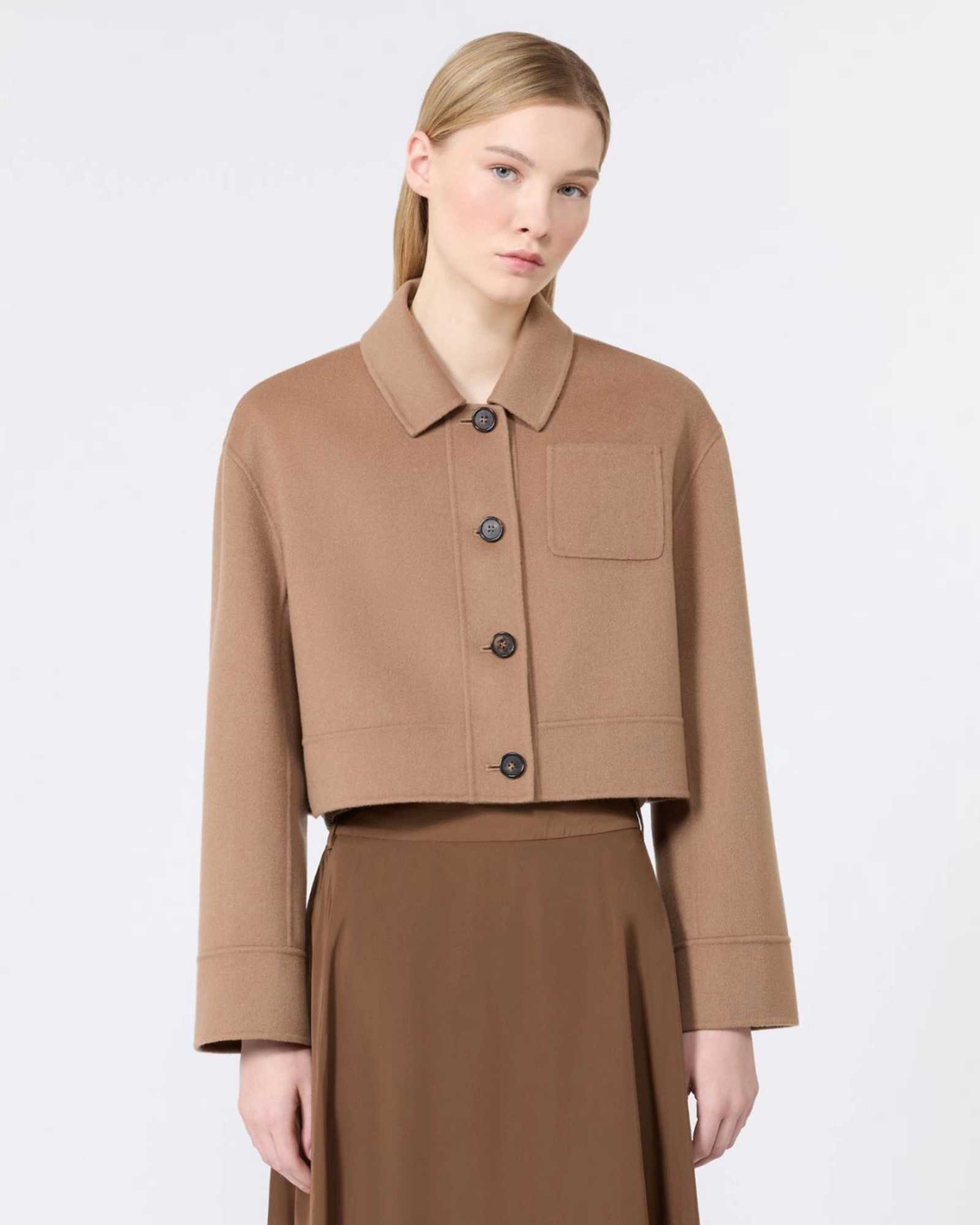 Virgin wool double-faced jacket Midnightblue
