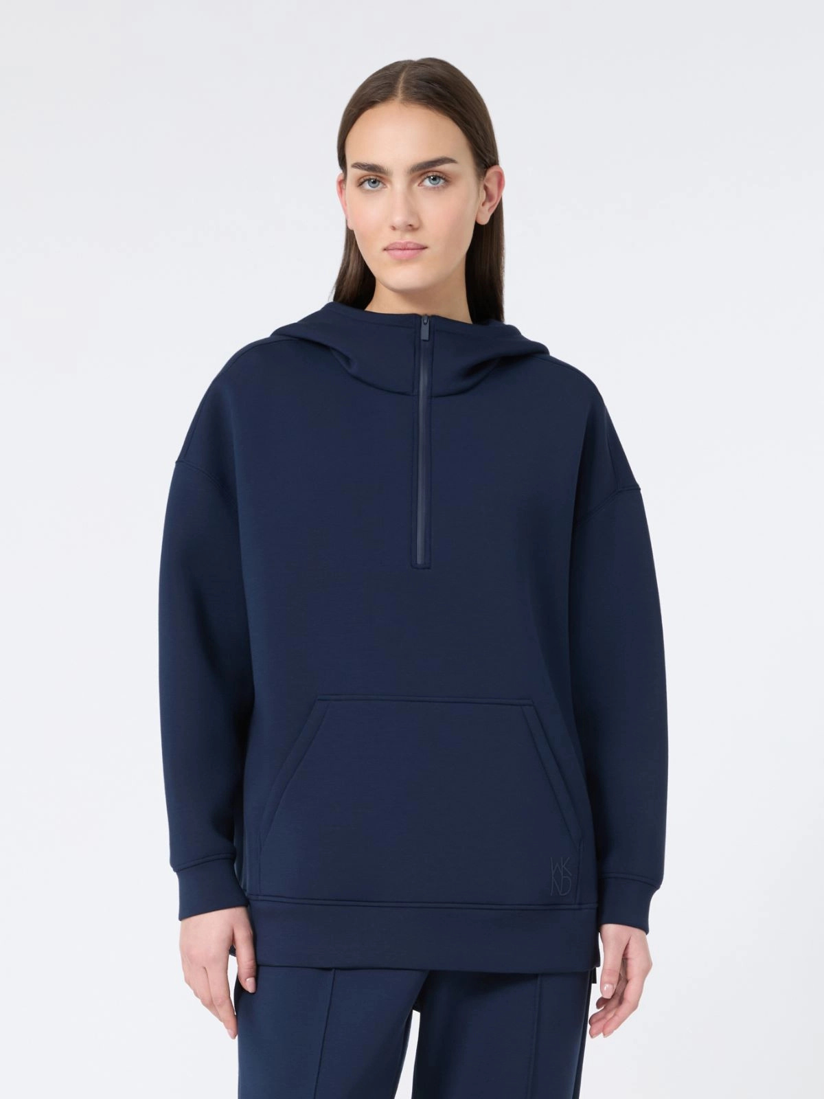 Long Scuba Jersey Sweatshirt Navy