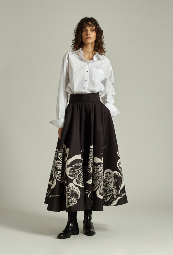 Tabba Floral Print Skirt Multi