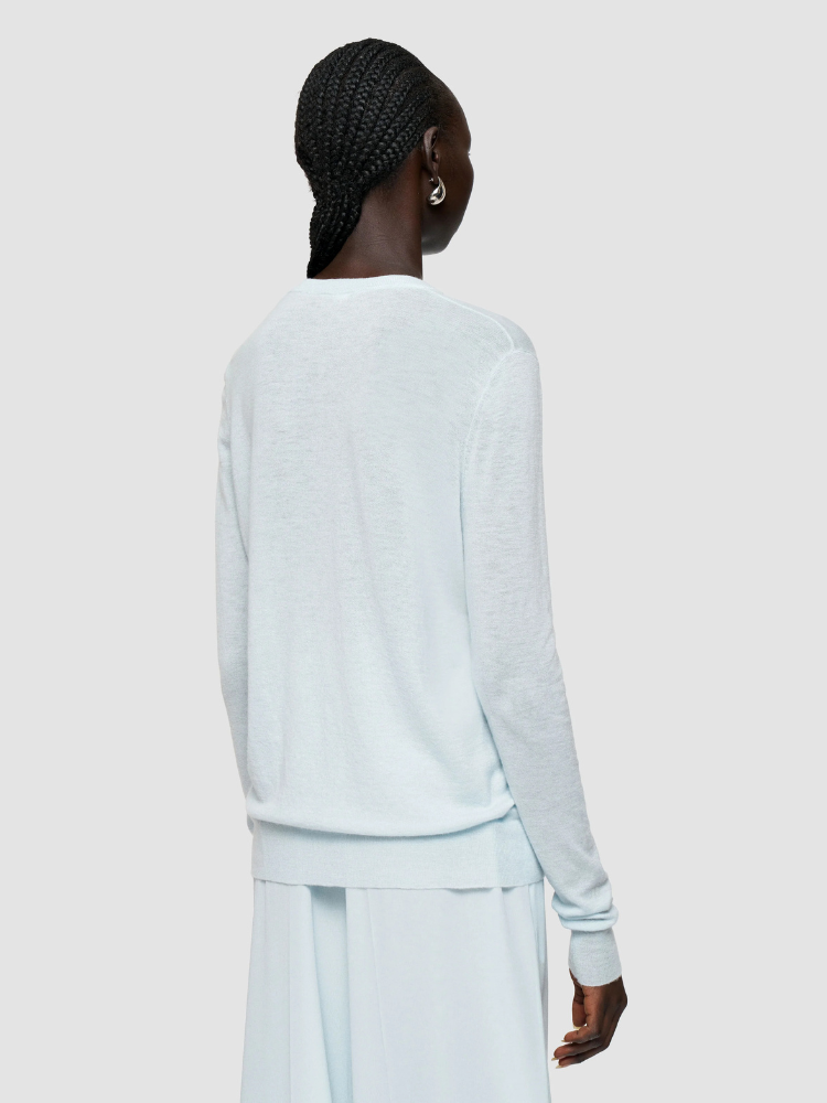 V Neck Longsleeve Cashair Light Blue