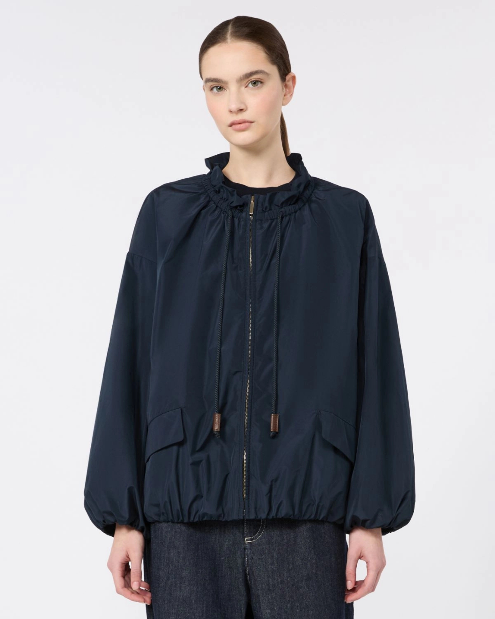 Polyester taffeta raincoat Ultramarine