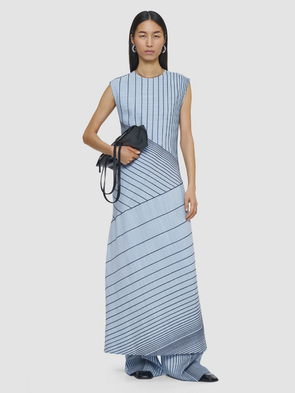 Maryse Embroidered Striped Dress