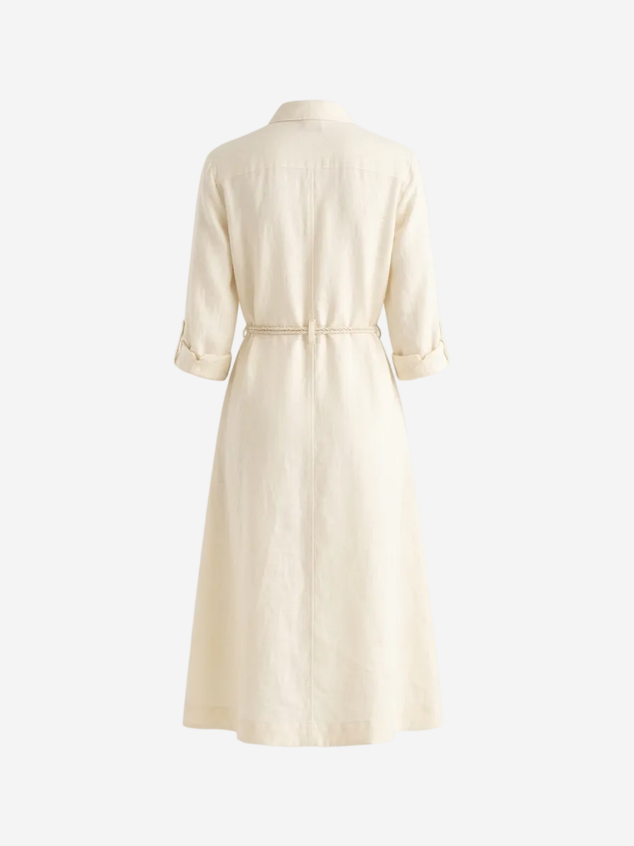 Linen Dress With Belt Butter