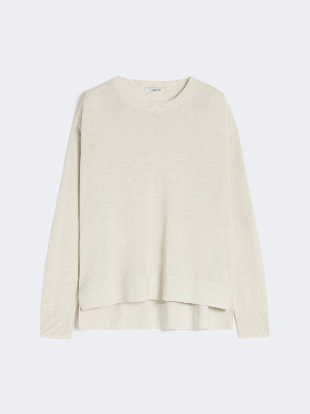 Linen yarn sweater Ivory