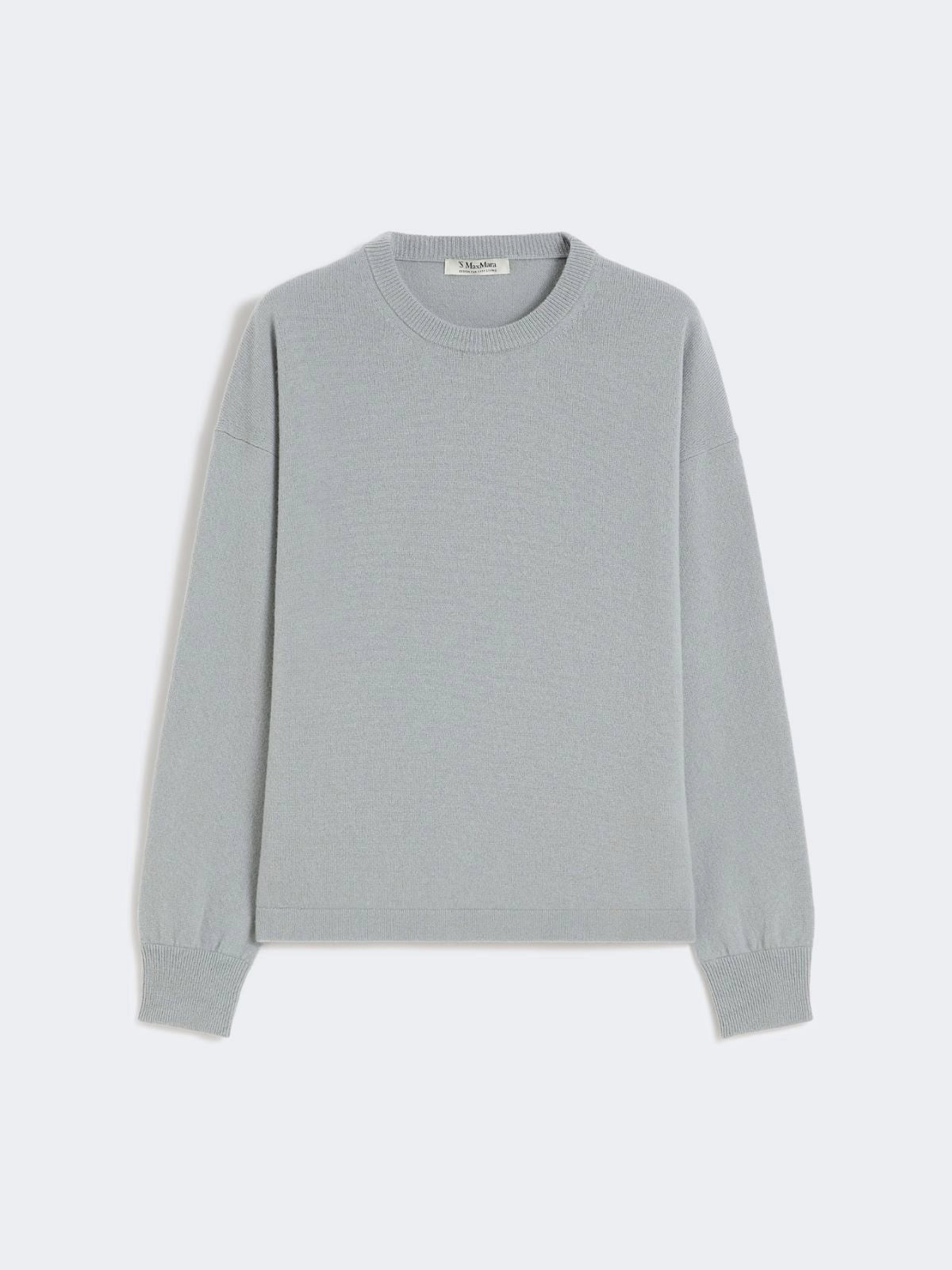 Boxy-fit wool and cashmere sweater Light blue