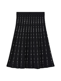 Knee Length Striped Skirt