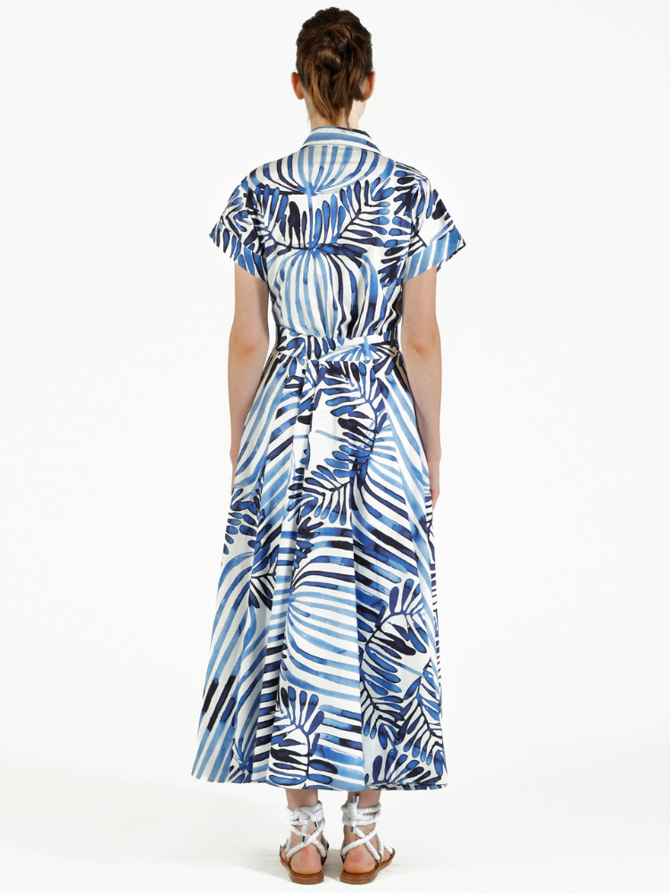 Drareen Short Sleeve Tie front Dress