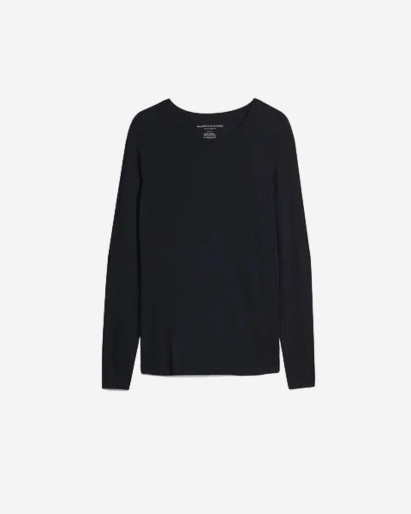 Ally Round Neck Long Sleeve T-shirt BLACK