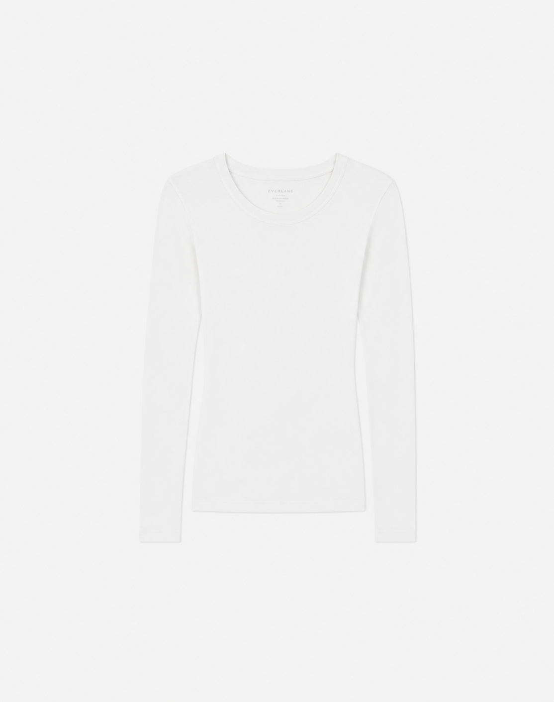 Ally Round Neck Long Sleeve T-shirt WHITE