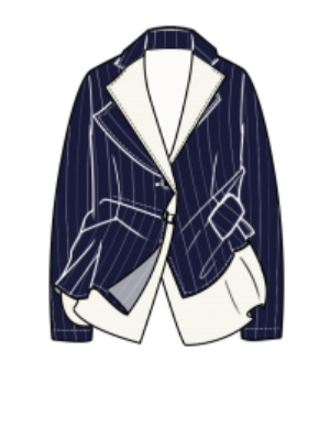 Brazen Jacket Navy Pinstripe