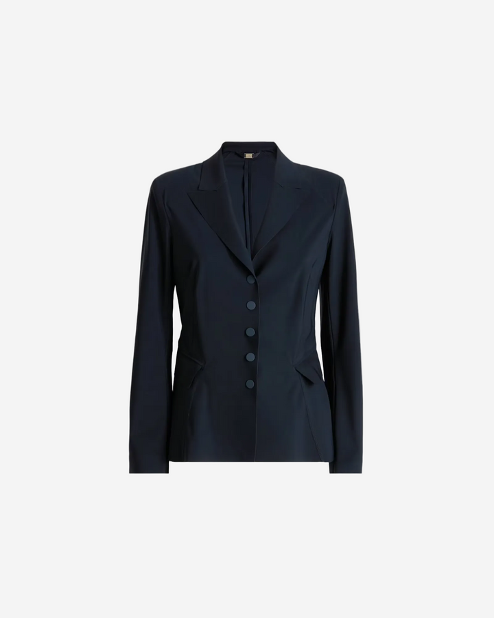 Navy blazer on a white background
