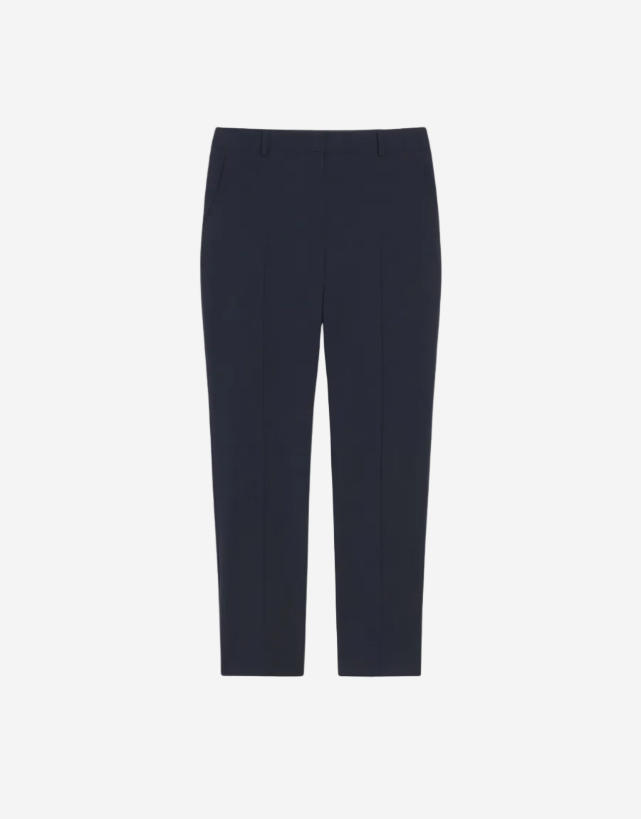 Navy blue pants on a white background