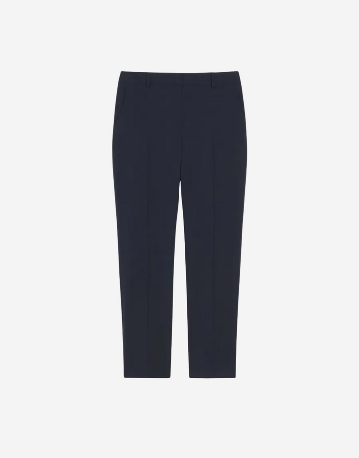 Navy blue pants on a white background