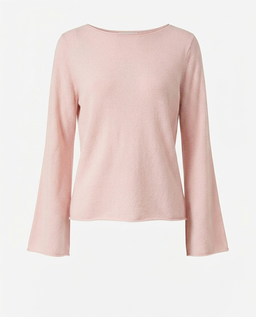Cashmere Round Neck Knit Sweater  PINK