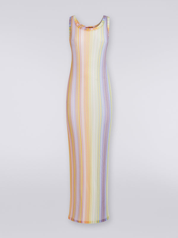Ombre Long Sleeveless Dress in Pastel