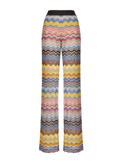 Zig Zag Flared Leg Pants