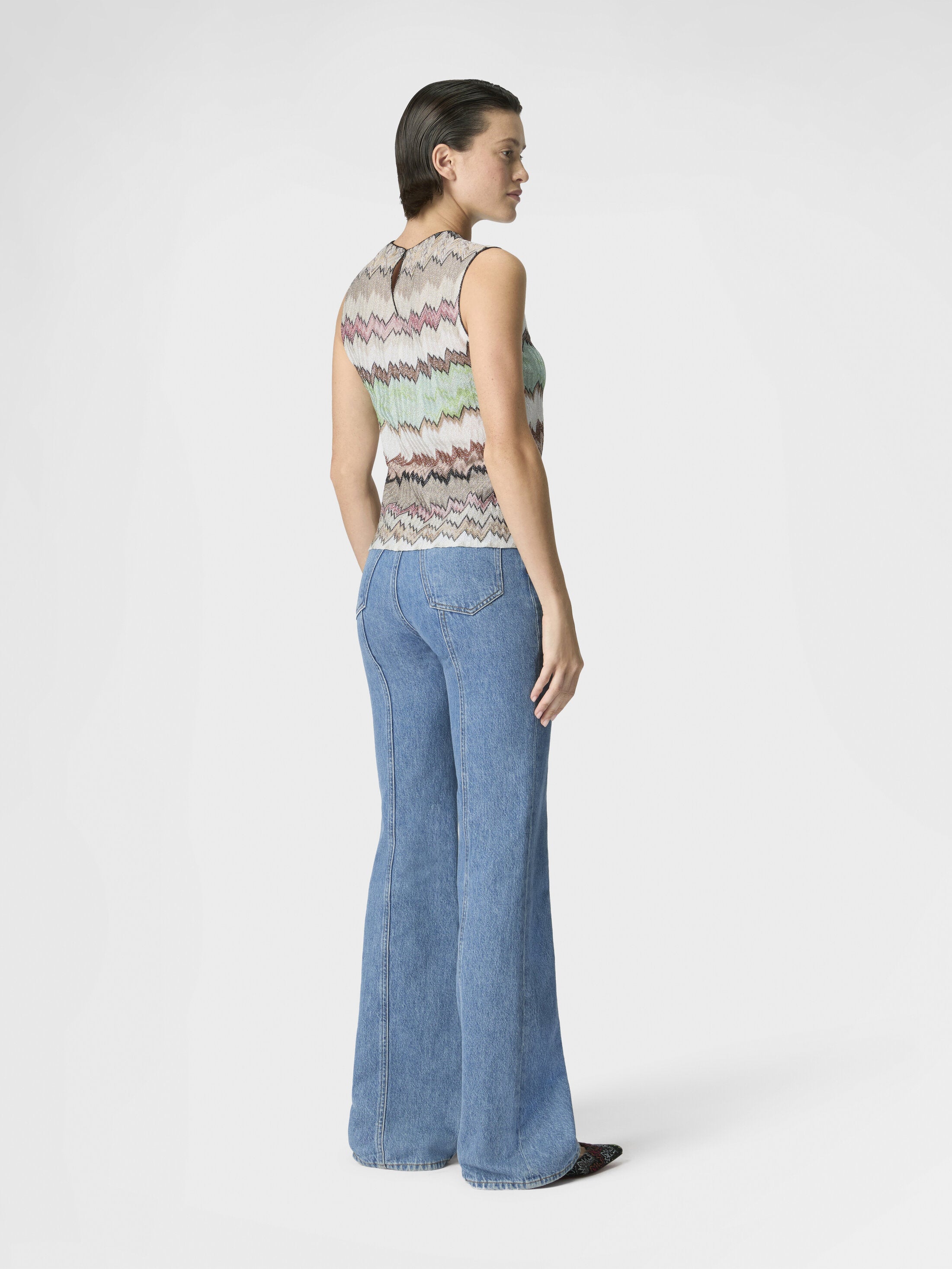 Sleeveless Zig Zag Top