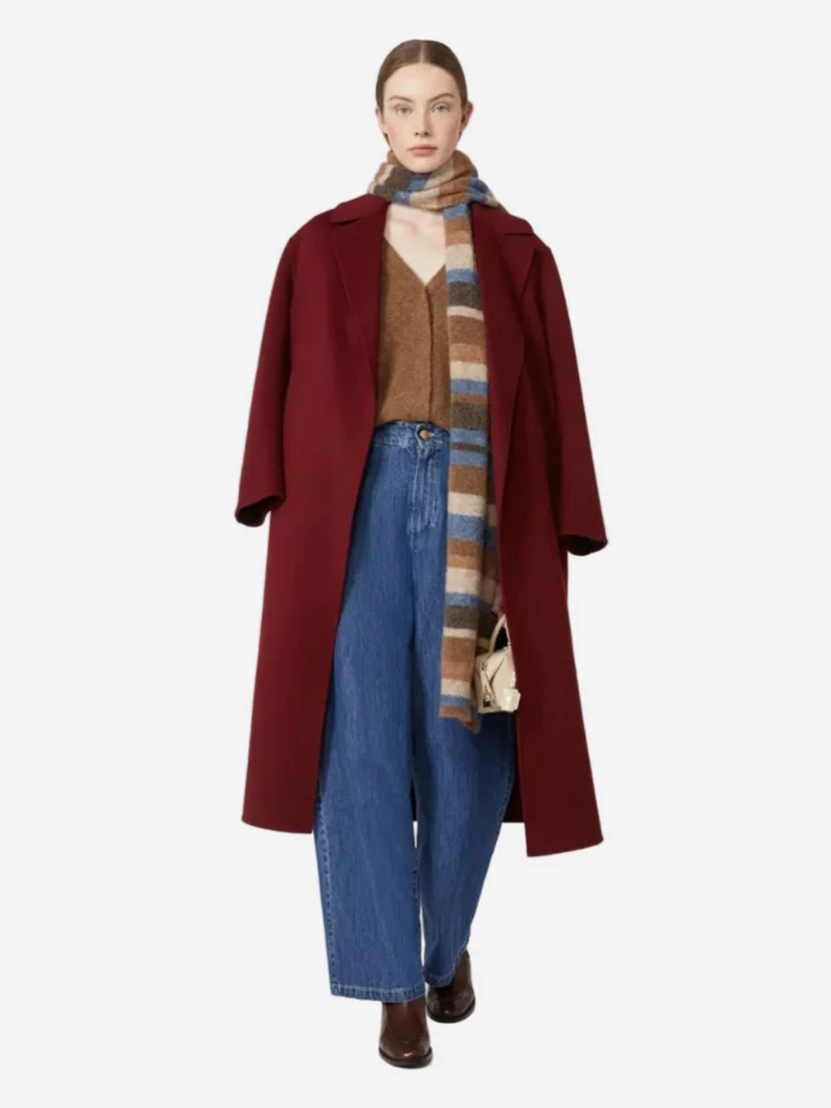 Luna coat Dark red