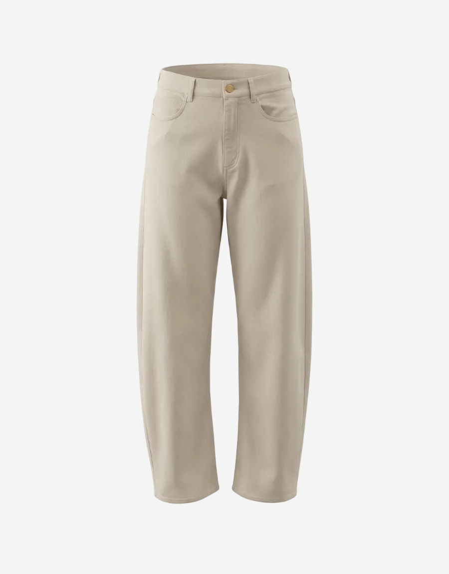 Beige pants on a white background