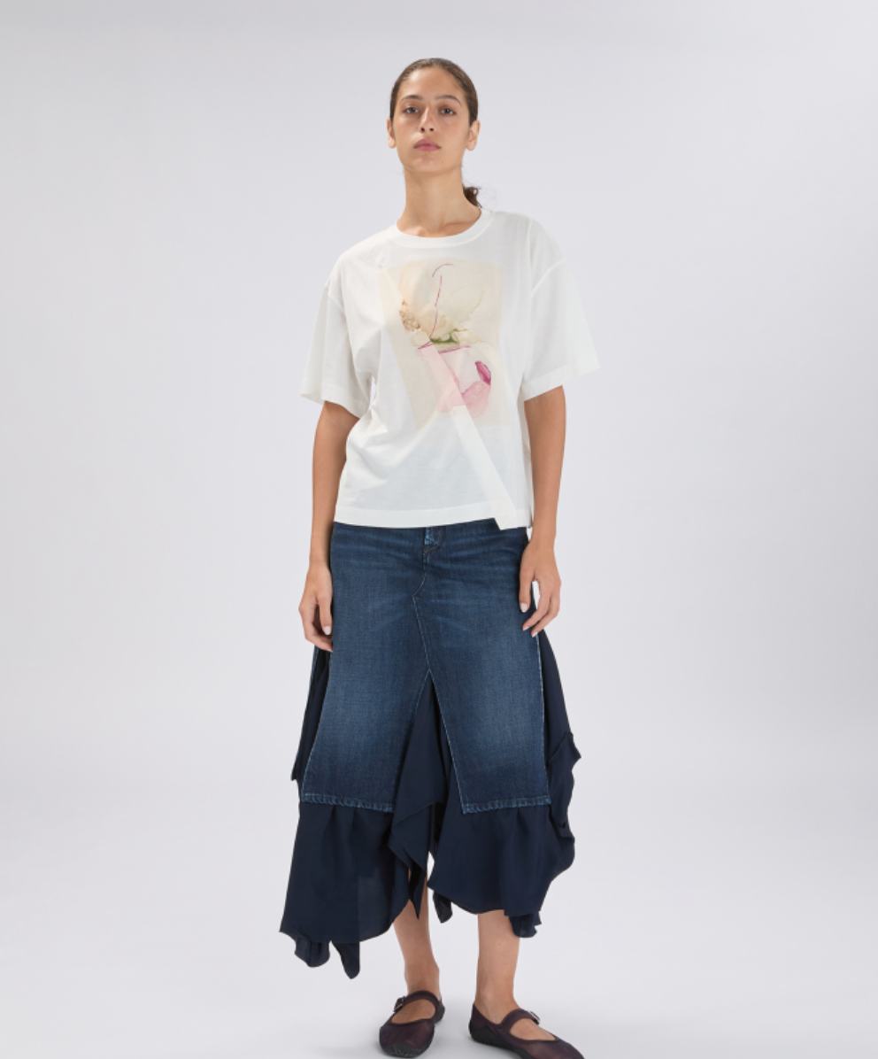 Fronthy Printed  T-shirt | Artistic Pink