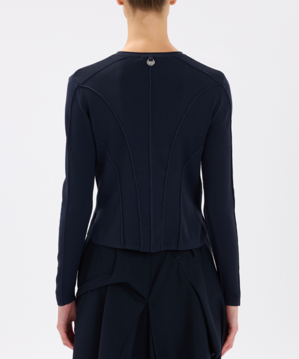 Guipure Sweater Navy