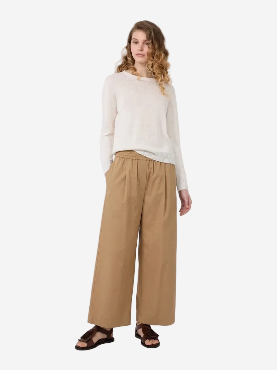 Cotton rasetto trousers Earth