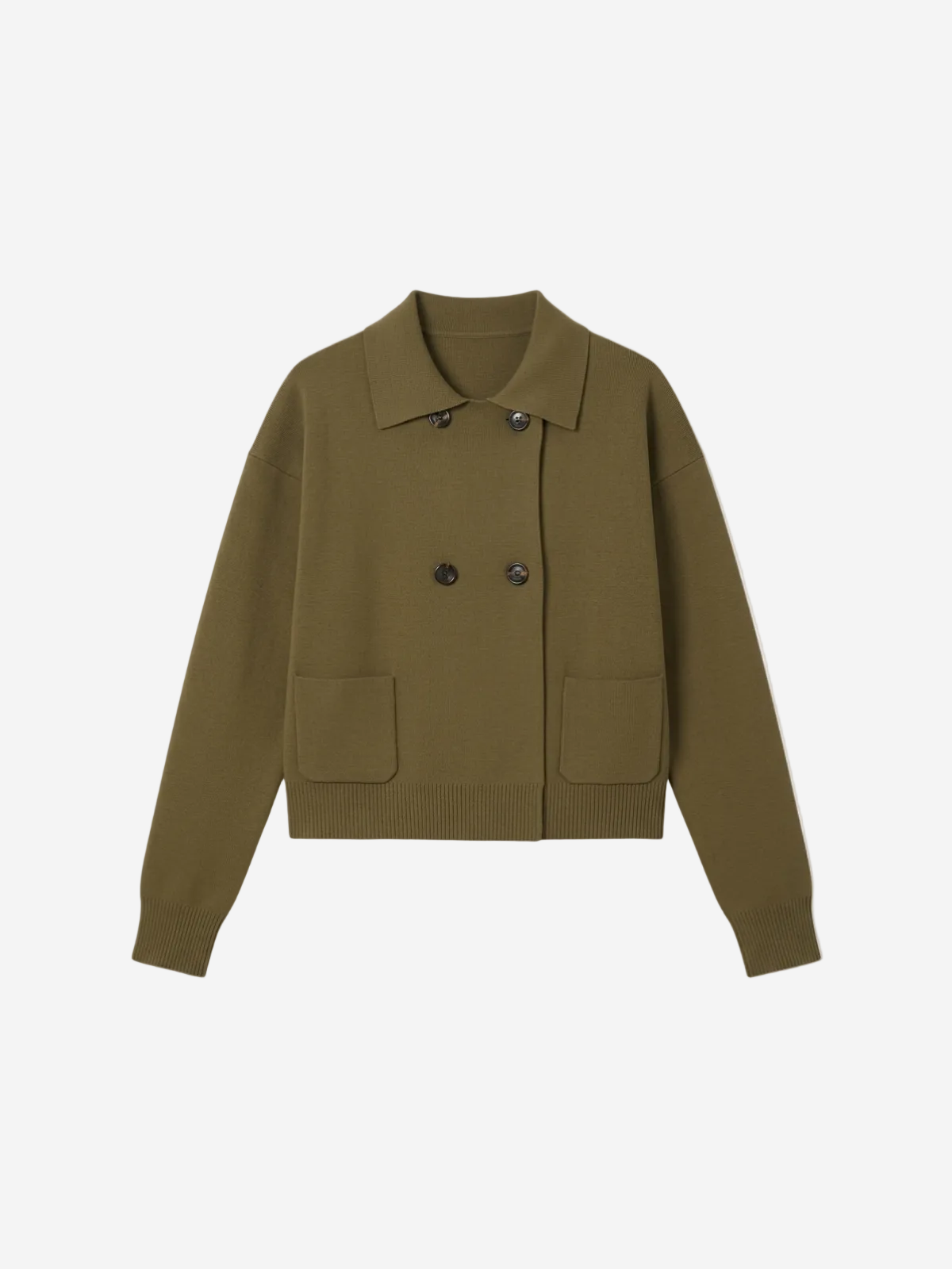 Green jacket on a white background