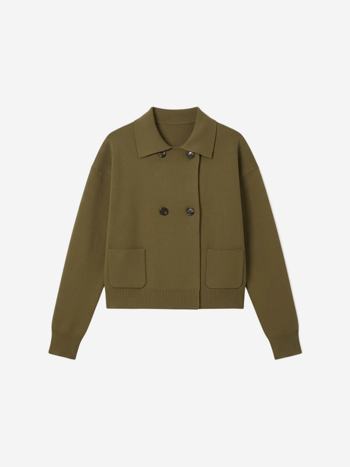 Green jacket on a white background