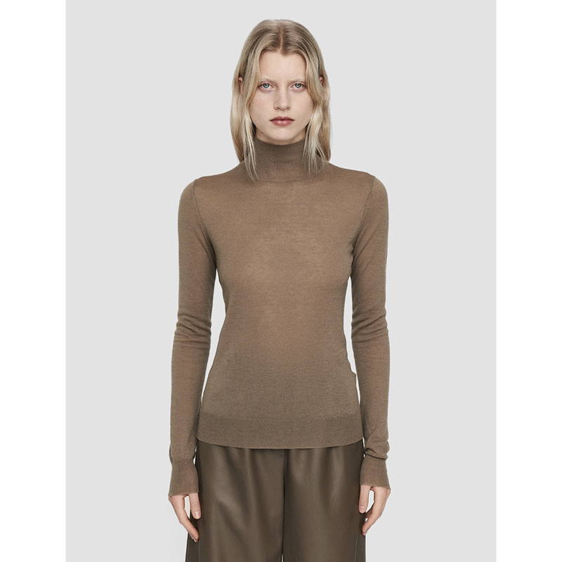 Cashair High Neck Sweater in Hickory