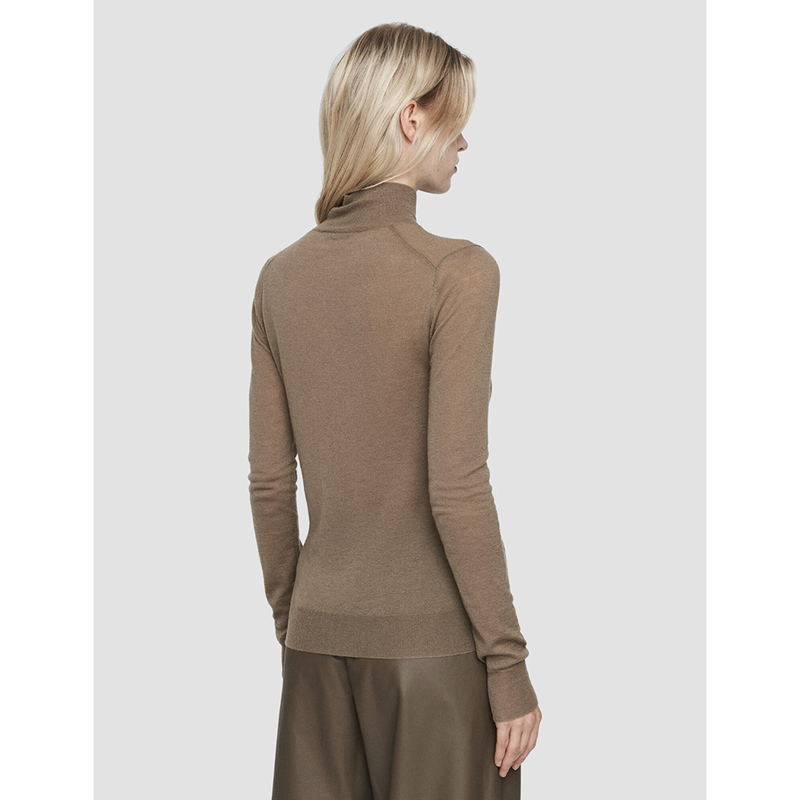 Cashair High Neck Sweater in Hickory