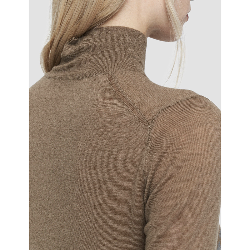 Cashair High Neck Sweater in Hickory