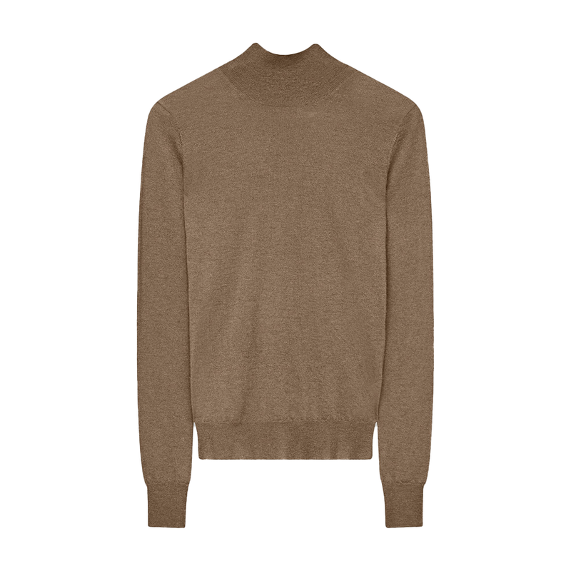 Cashair High Neck Sweater in Hickory