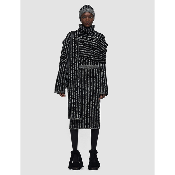 Stripes Animation Scarf in Ivory Combo