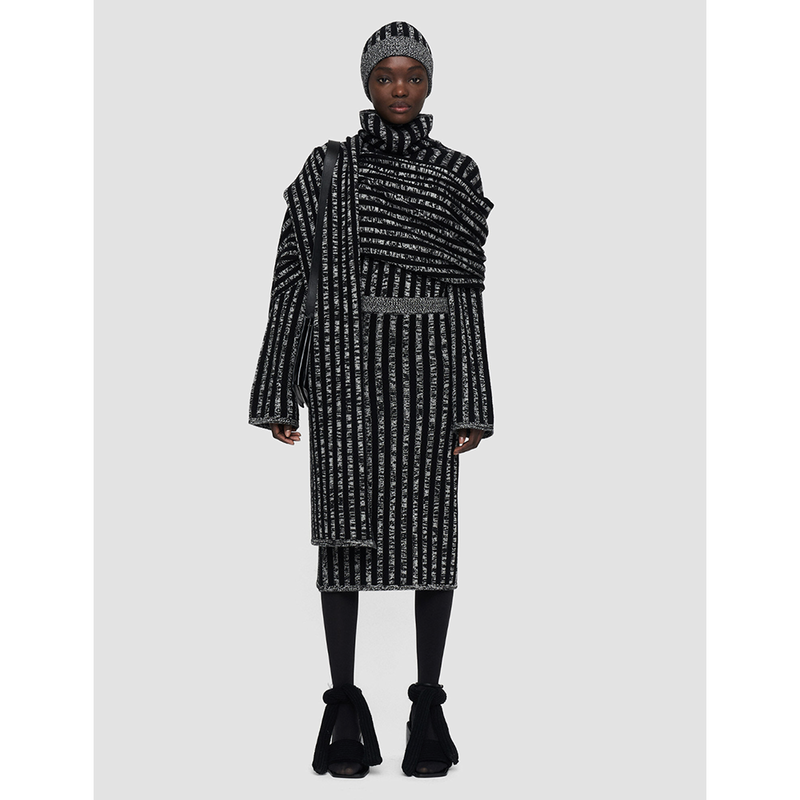 Stripes Animation Scarf in Ivory Combo