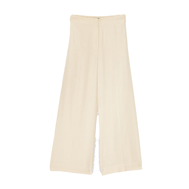 Cotton Silk Thurlow Trousers in Cream