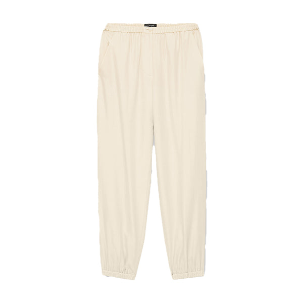 Cotton Silk Taio Trousers in Cream