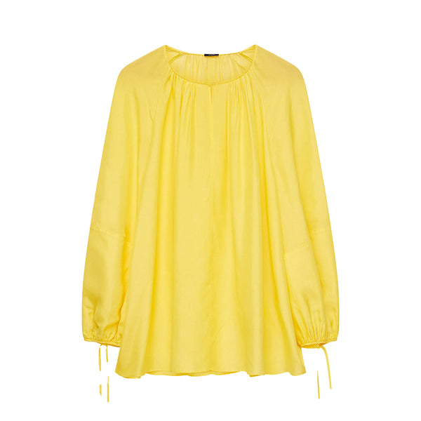 Silk Habotai Baume Blouse in Yellow